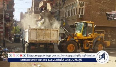حملة مكبرة لرفع المخلفات وتجميل شوارع مدينة أبوتيج فى أسيوط