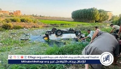 تفاصيل انقلاب ميكروباص في ترعة بالدقهلية