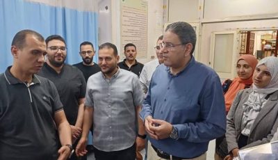 خلال جولة مفاجئة بمجمع مستشفيات أشمون..وكيل الصحة بالمنوفية يشيد بجهود الفرق الطبية