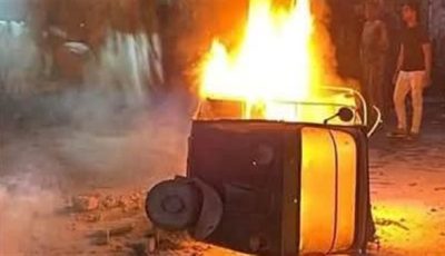 النار اشتعلت فيه.. السيطرة على حريق توك توك بالفيوم