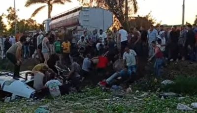 مصرع 7 وإصابة آخر في حادث انقلاب ميكروباص بالدقهلية