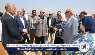 محافظ بنى سويف يتفقد الموقف التنفيذي لمشروع المرسى السياحى شرق النيل