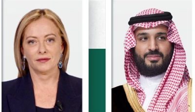 عاجل- ولي العهد السعودي ورئيسة وزراء إيطاليا يؤكدان على أهمية ضبط النفس في المنطقة