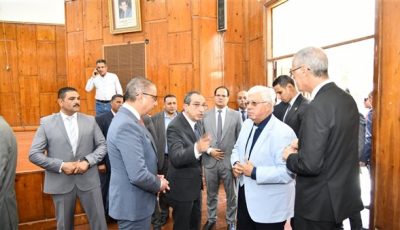 وزير التعليم العالي ومحافظ الفيوم ورئيس جامعة الفيوم يتفقدون مقر جامعة الفيوم الأهلية