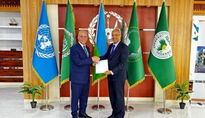 سفير العراق في القاهرة يسلّم نسخة من أوراق اعتماده سفيرًا مفوضًا وفوق العادة لدى جيبوتي