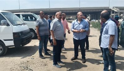 نائب محافظ الجيزة يتفقد أعمال الخطة الاستثمارية للتطوير وتركيب بلاط الانترلوك بأوسيم