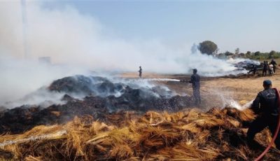 الحماية المدنية تسيطر على حريق نشب بهيش بأرض زراعية بالفيوم
