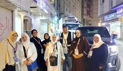 حجاج وزارة الداخلية من بورسعيد يشيدون بالخدمات ويستعدون لوقفة عرفات