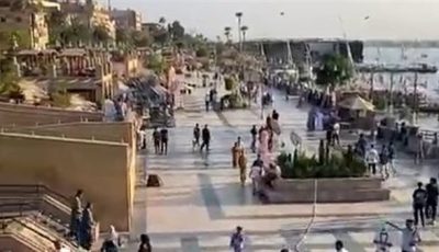 إقبال كبير من الأهالي على كورنيش الأقصر في ثاني أيام عيد الأضحى